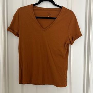 A New Day Mustard V -Neck